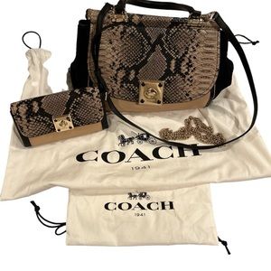 Coach Snake Skin Drifter Purse and Wallet